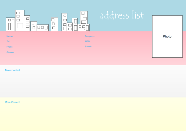 Address List Template