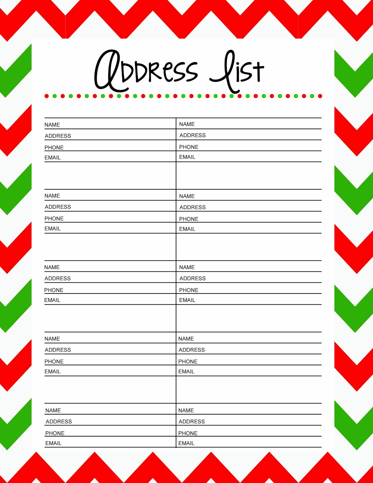Address List Template