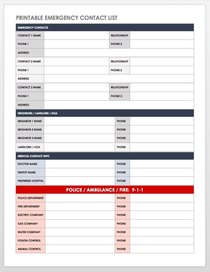 Address List Template