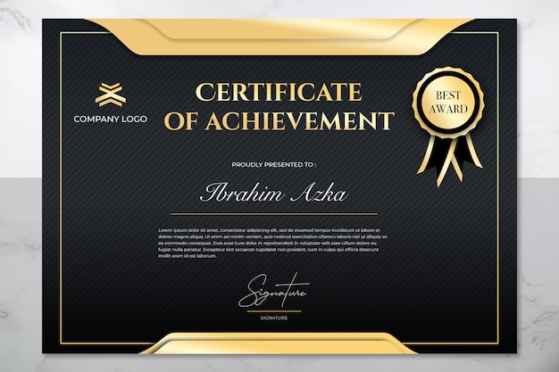 Award Certificate Template