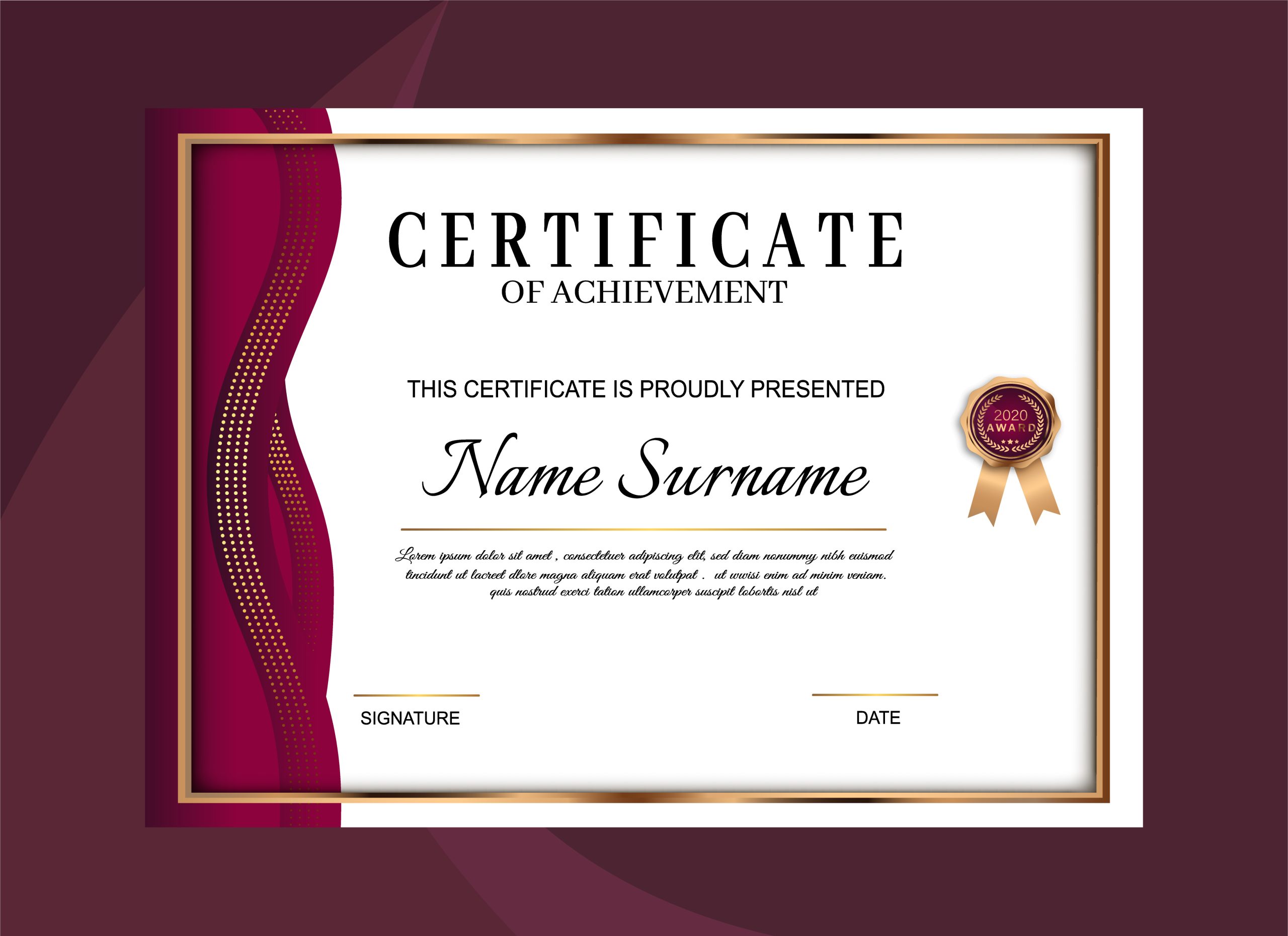 Award Certificate Template