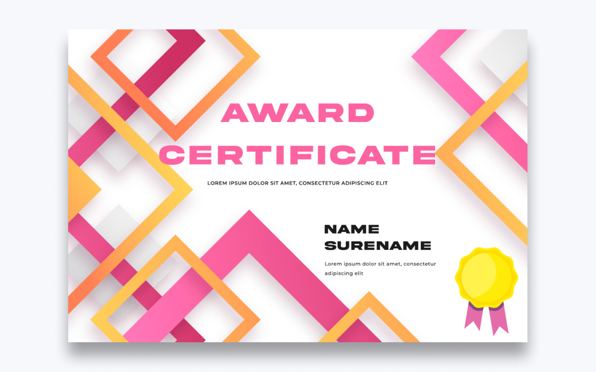 Award Certificate Template