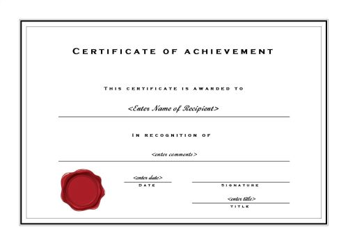 Award Certificate Template