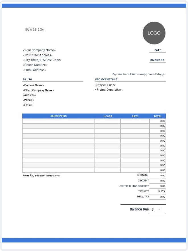 Billing Invoice Template