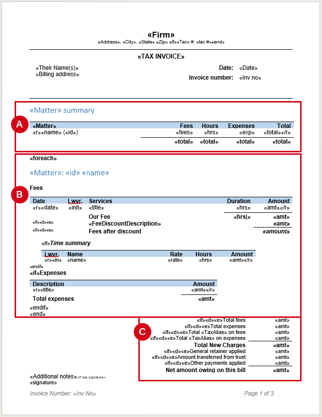 Billing Invoice Template