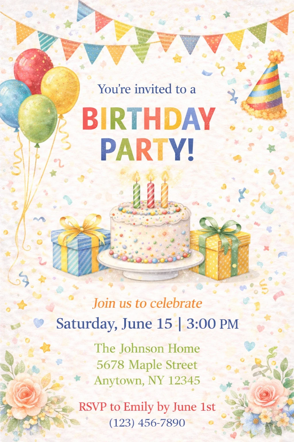Birthday Party Invitation Template Birthday Party Invitation Template