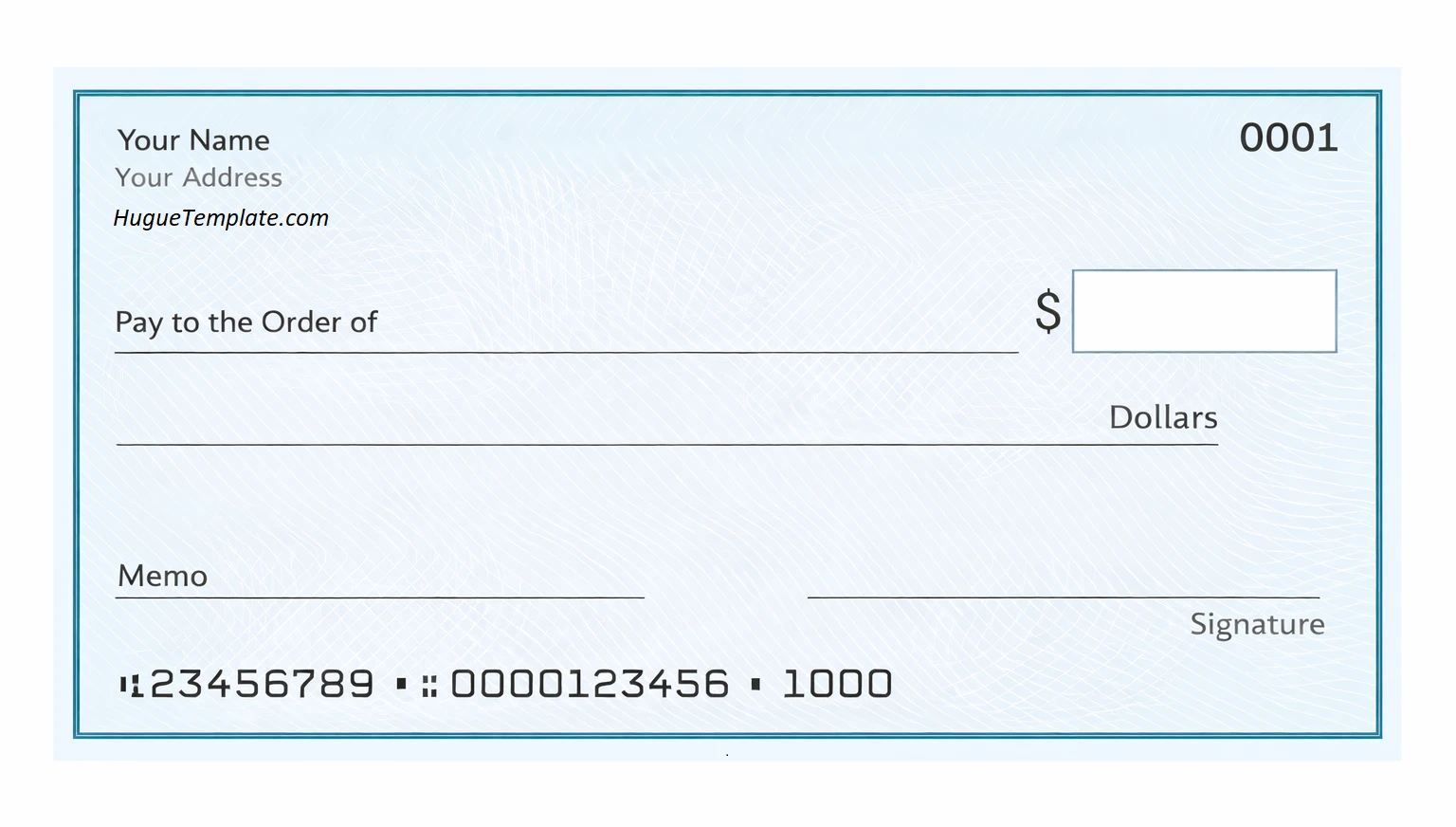 Blank Check Template