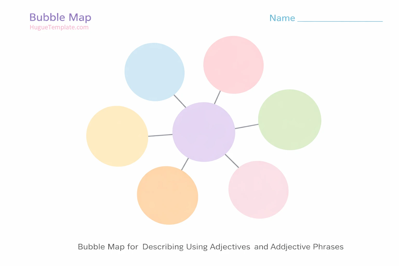 Bubble Map Template Simple Bubble Map Template