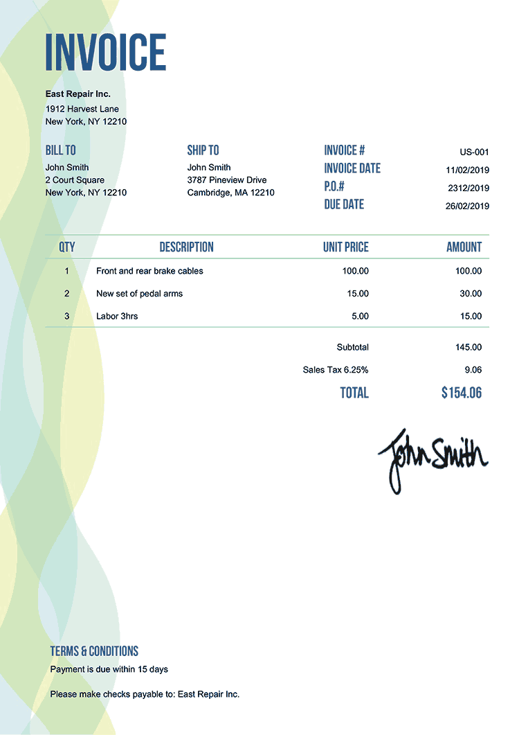Business Invoice Template