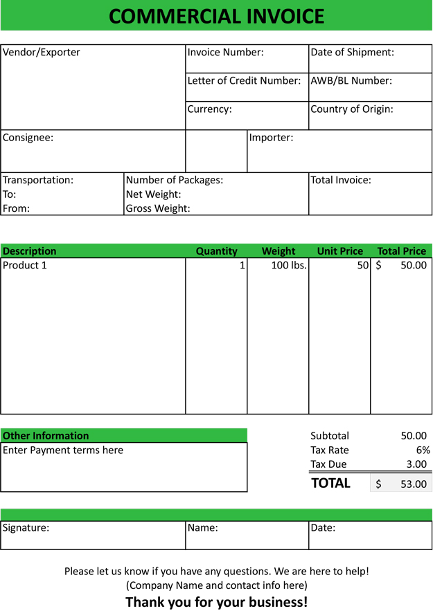 Business Invoice Template
