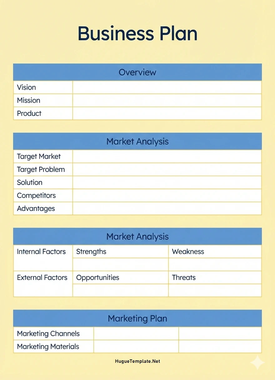 Business Plan Template Business Plan Template