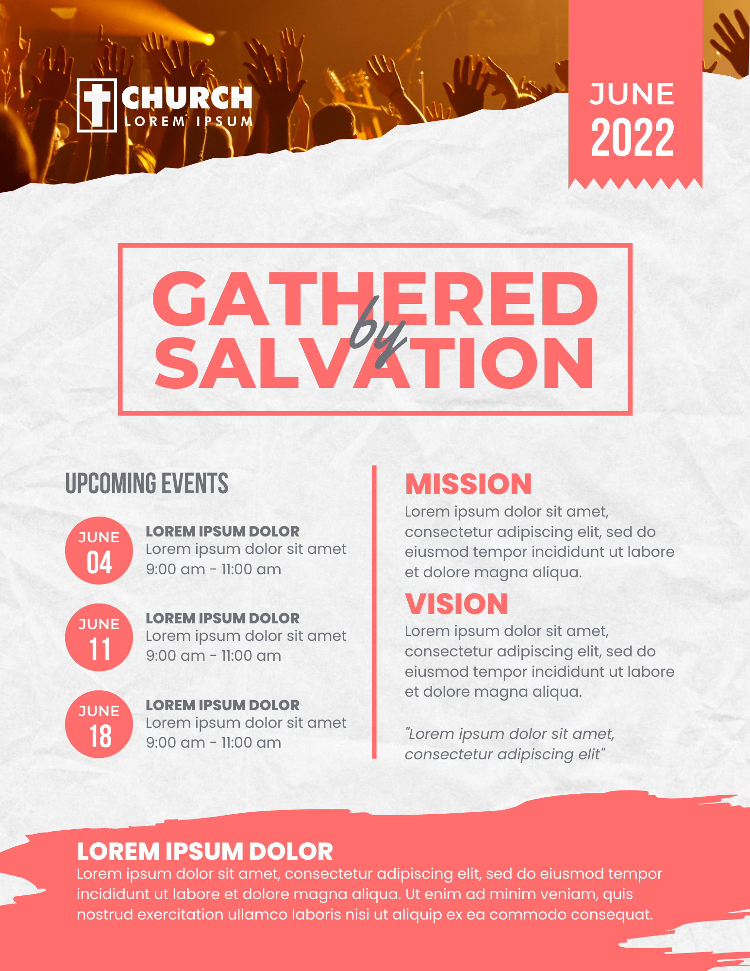 Church Bulletin Template Sample