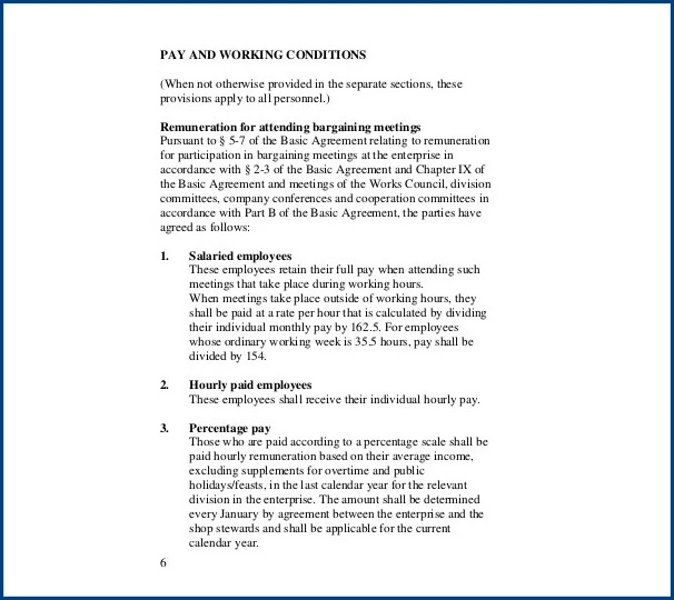 Collective Bargaining Agreement Template