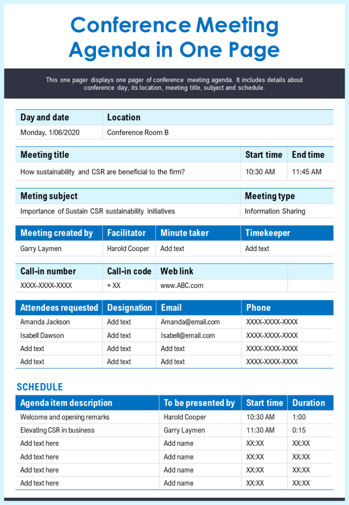 Free Printable Conference Program Template