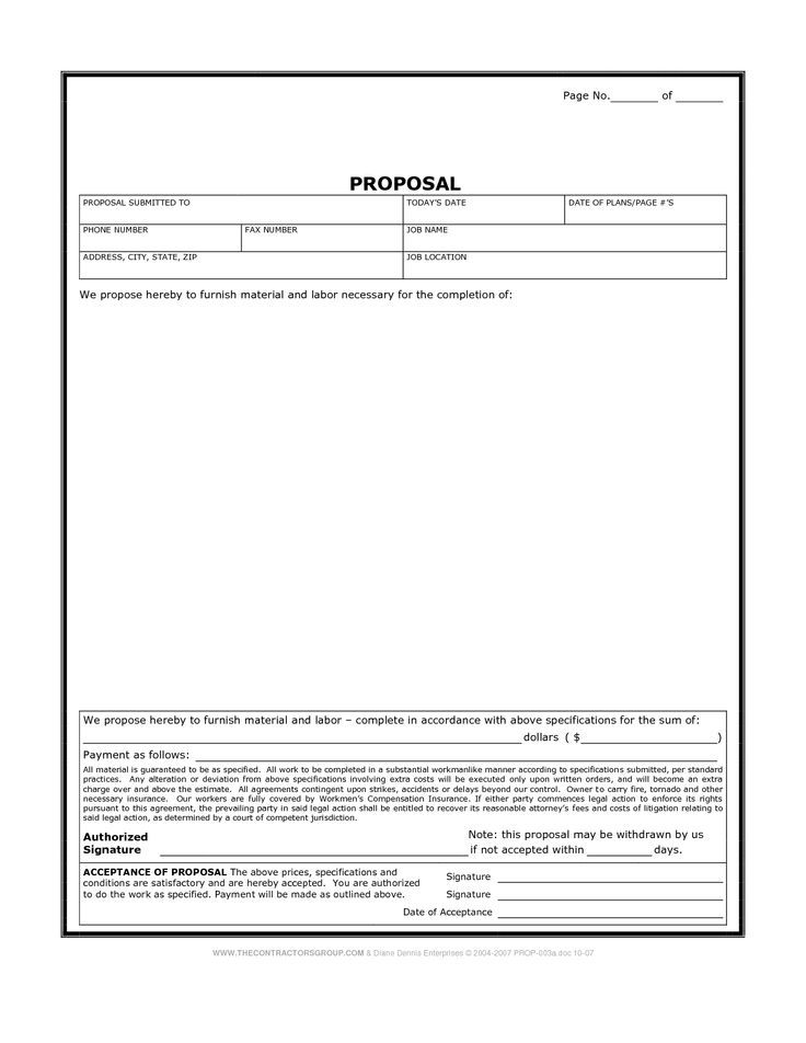 Construction Bid Sheet Template