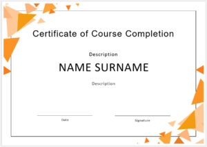 Course Completion Certificate Template