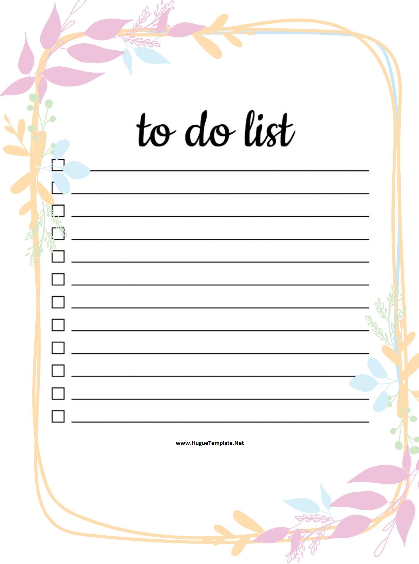 Cute To-Do List Template