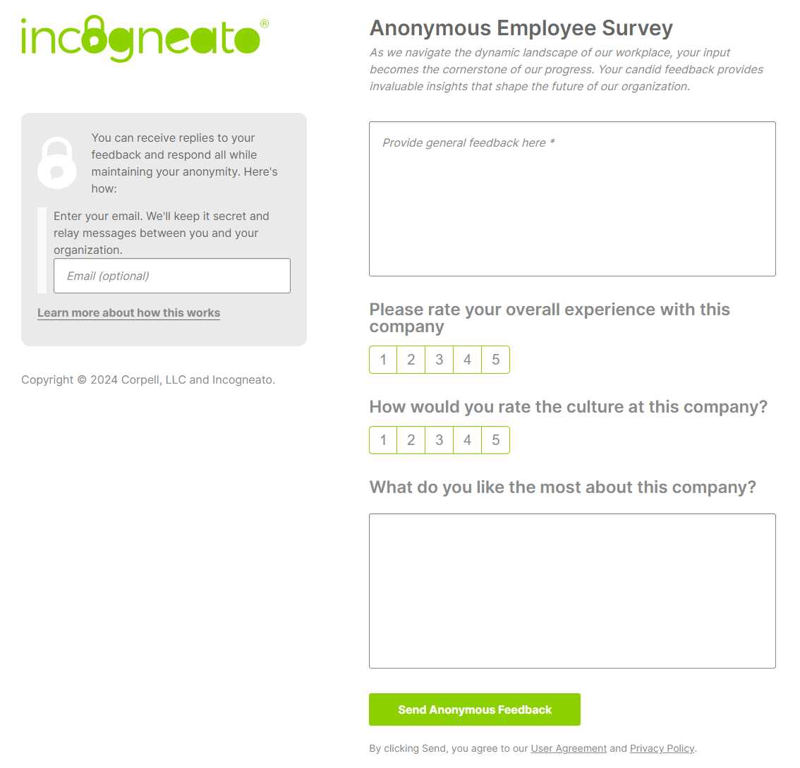 Employee Feedback Form