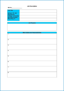Job Employ Example Employee Job Description Template (Word)