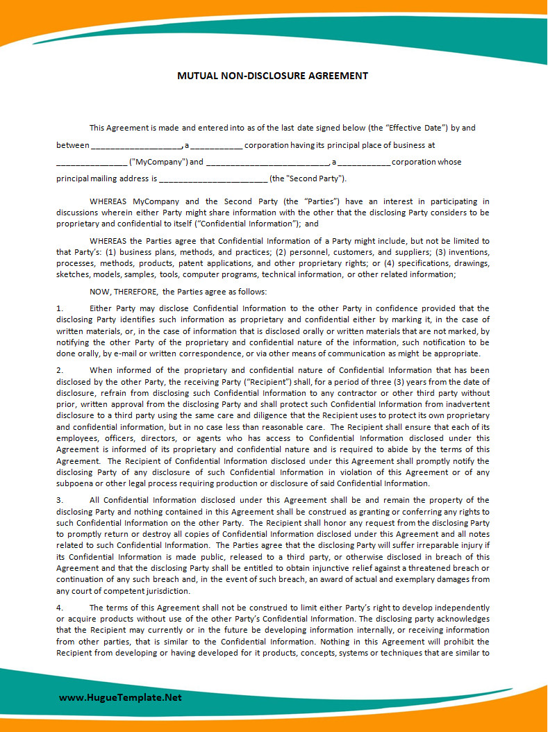 Employee Non-Disclosure Agreement Template
