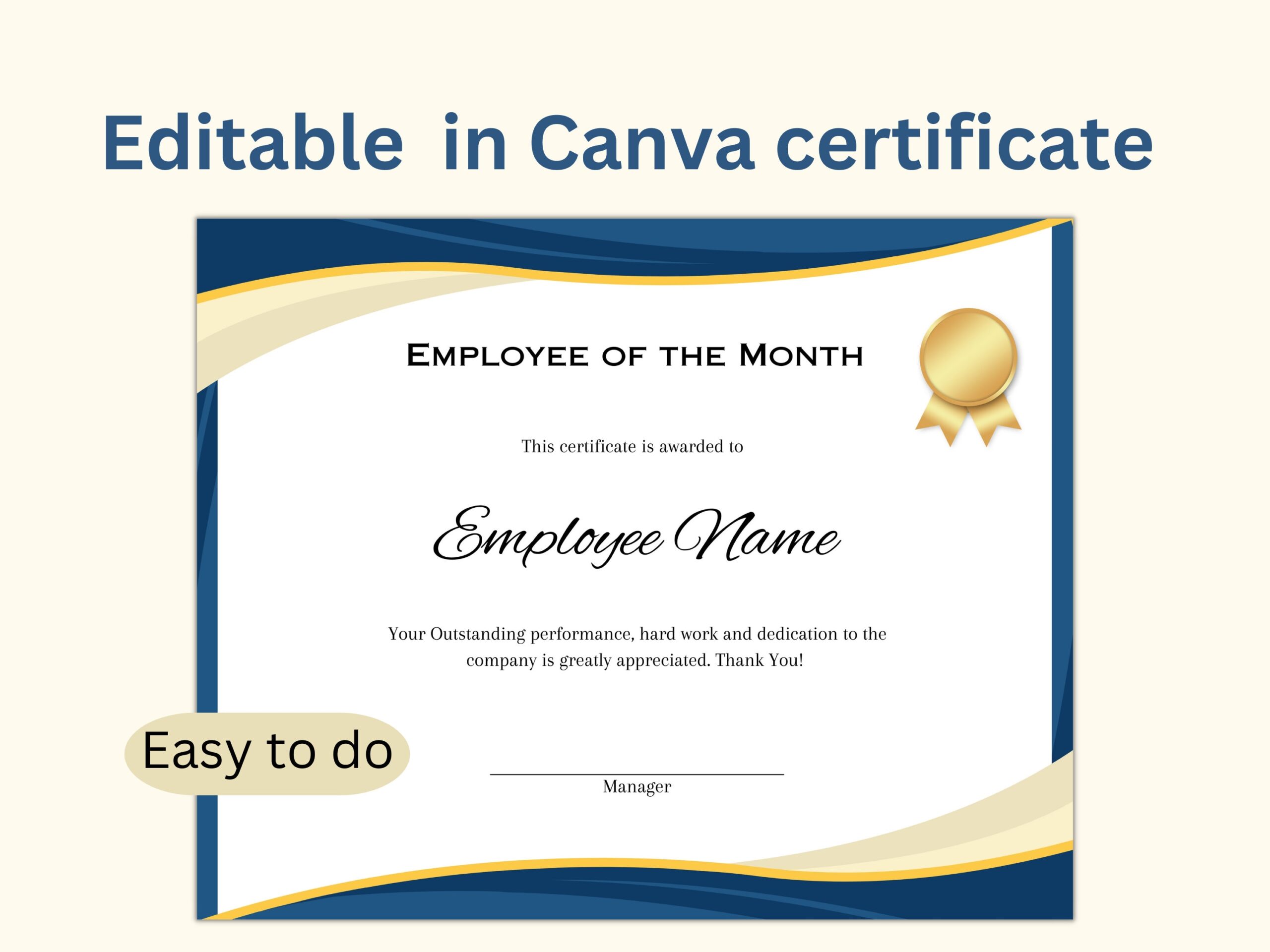 Employee Of The Month Certificate Template