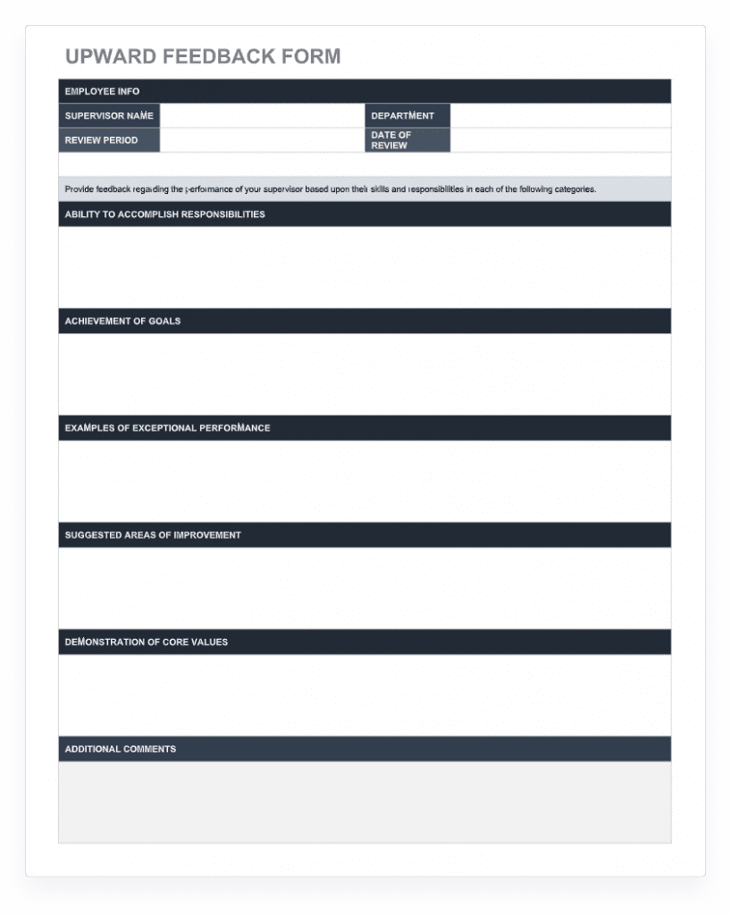 Employee Performance Review Template