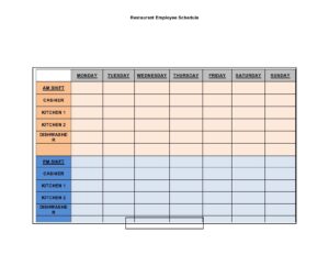 Employee Shift Schedule Template (Excel)