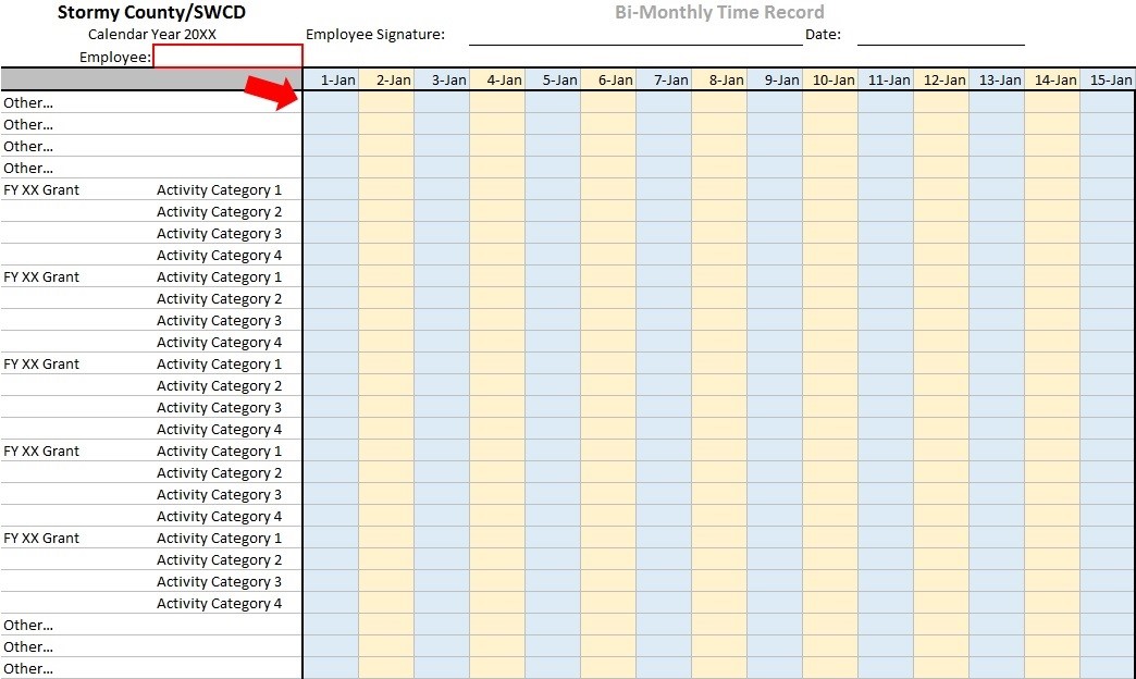 Employee Time Tracking Template
