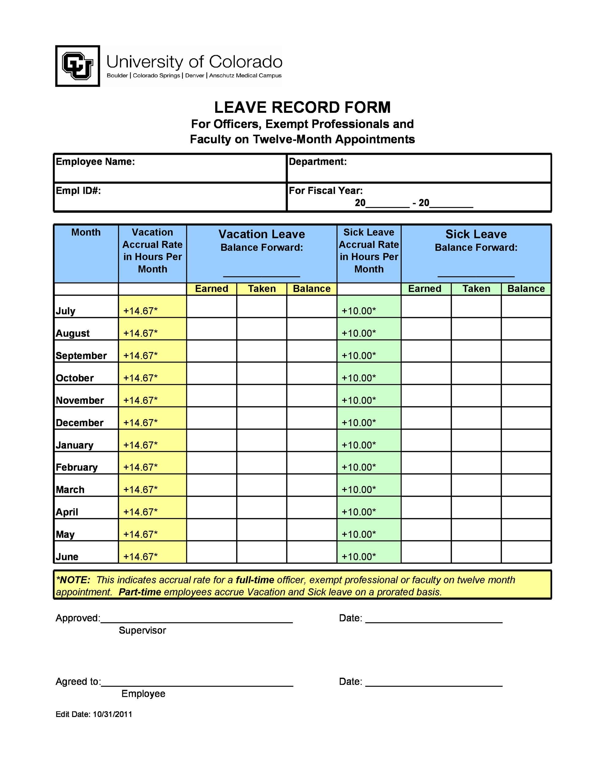 Employee Time Tracking Template