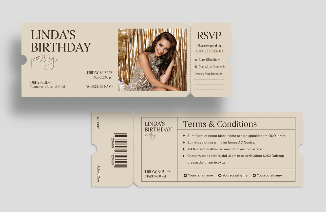 Event Ticket Template Example Event Ticket Template Example