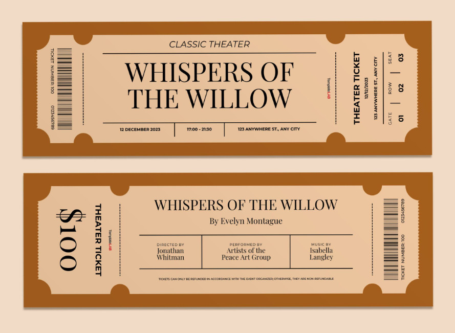 Event Ticket Template Sample Event Ticket Template Sample