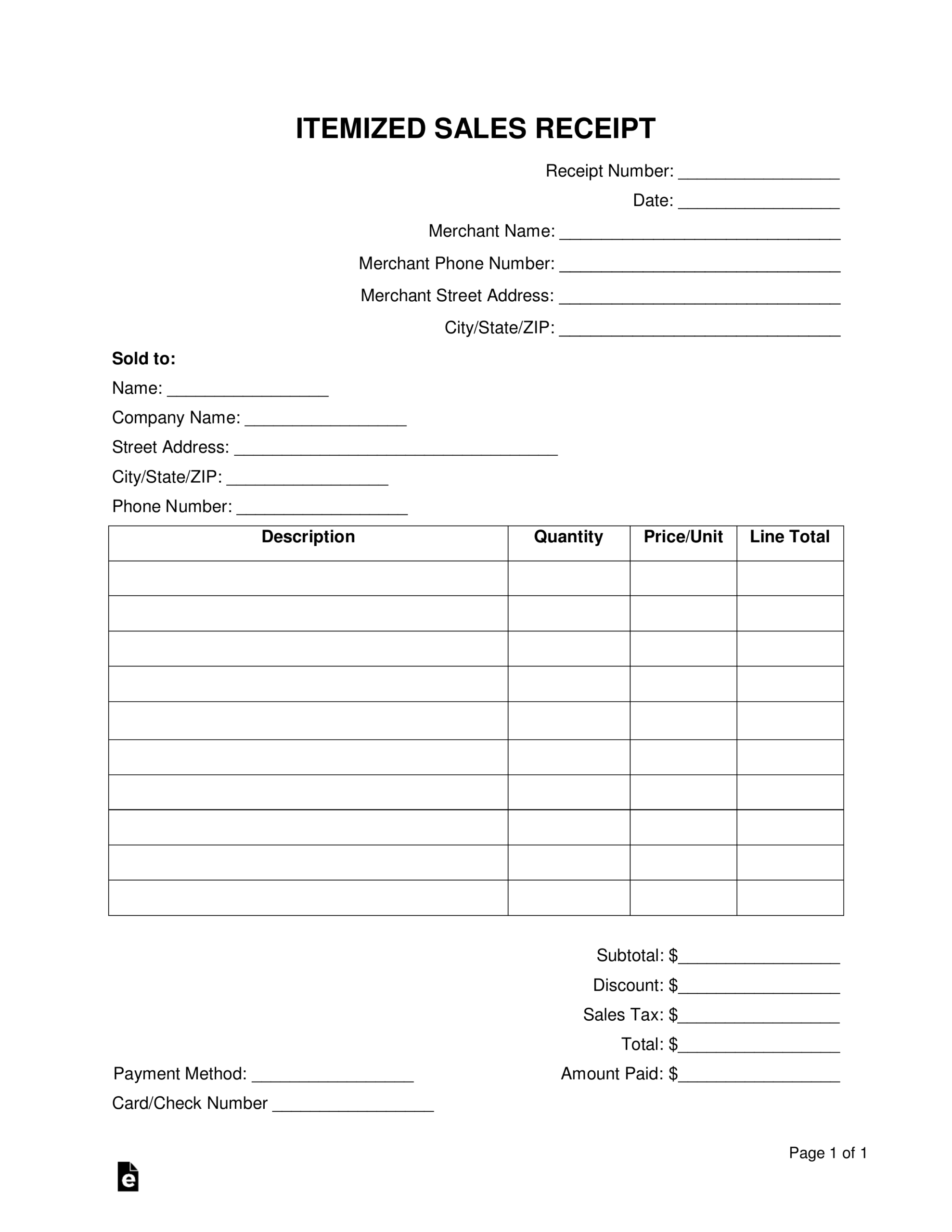 Example Itemized Invoice Template Example Itemized Invoice Template