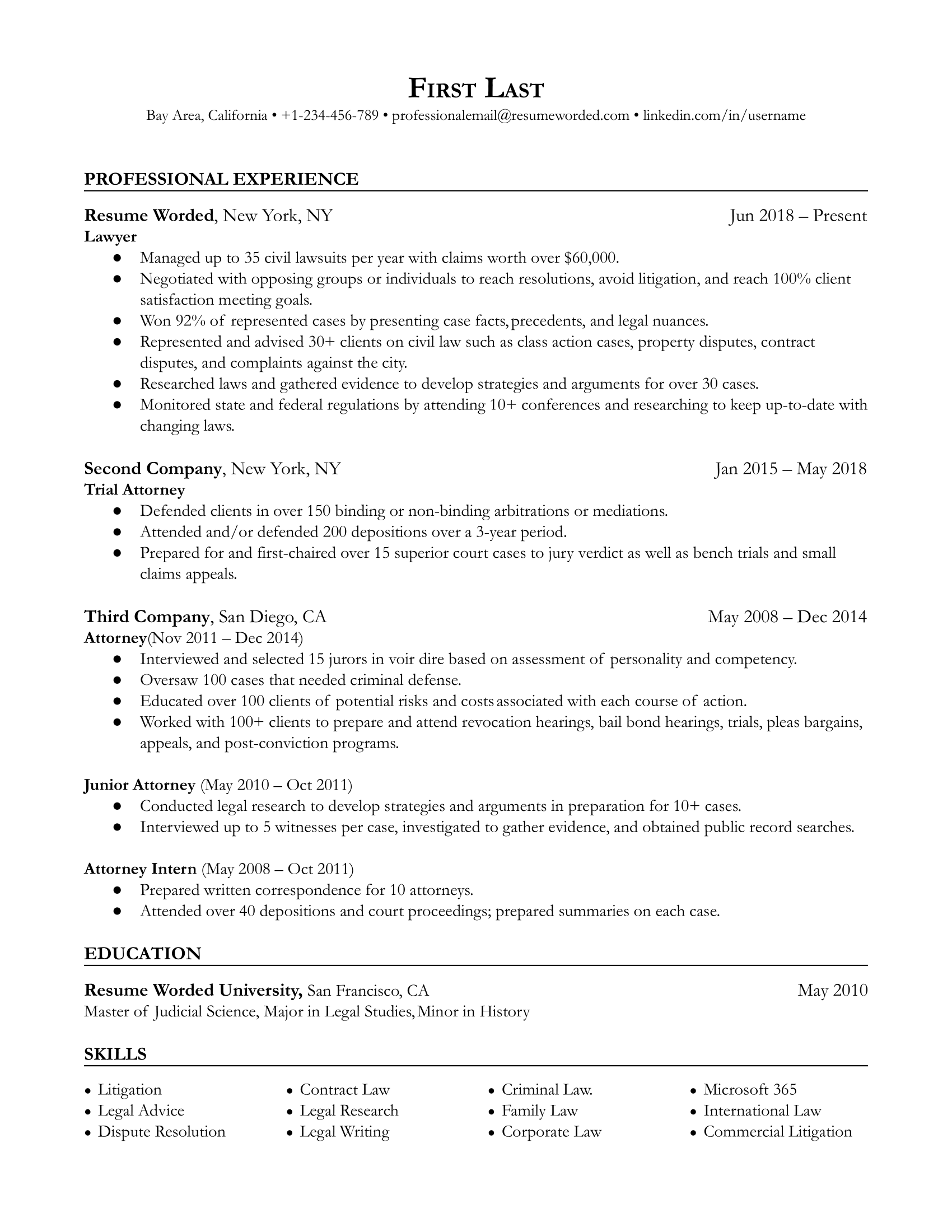 Example Lawyer Resume Template Example Lawyer Resume Template
