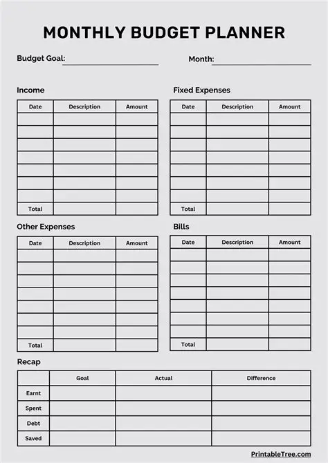 Example Monthly Budget Planner Template Example Monthly Budget Planner Template