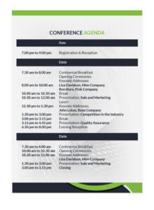 Free Printable Conference Program Template
