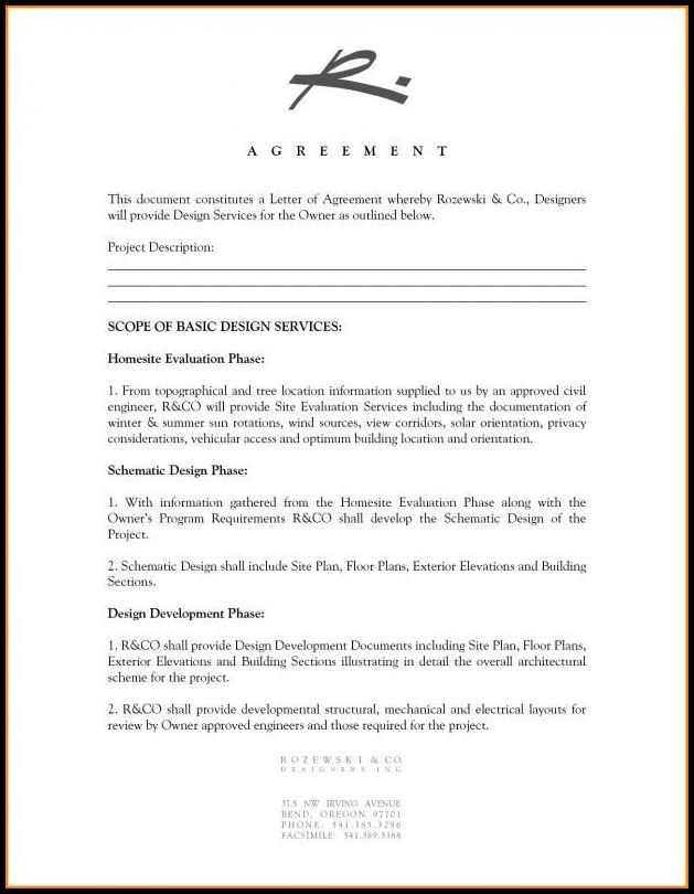 Example of Interior Design Agreement Template