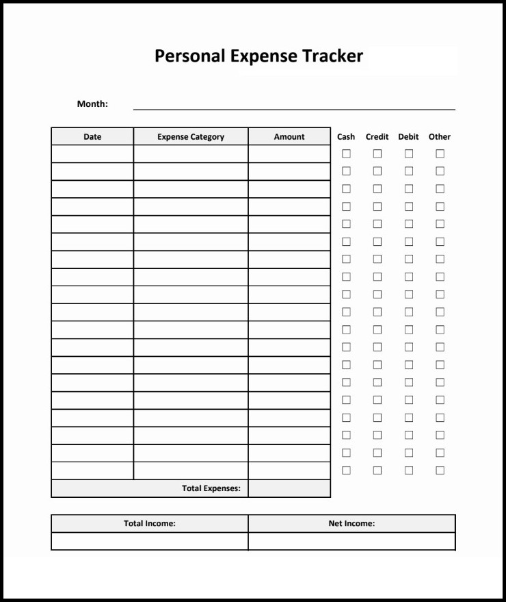 Expense Tracker Template Example Expense Tracker Template Example