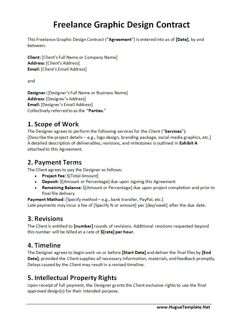 Freelance Graphic Design Contract Template Freelance Graphic Design Contract Template