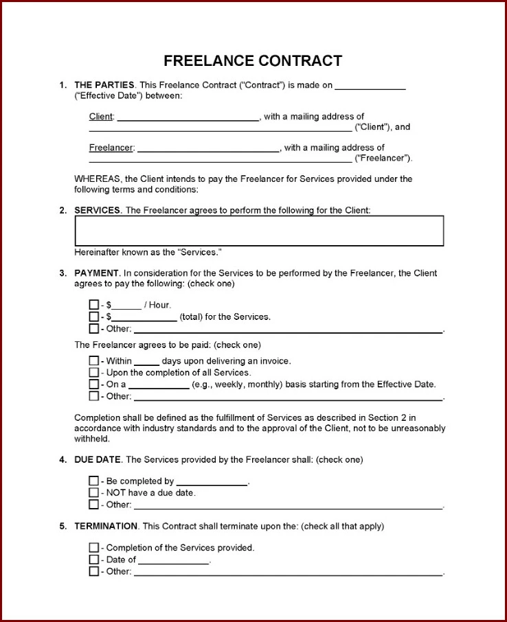 Freelance Writer Contract Template Freelance Writer Contract Template