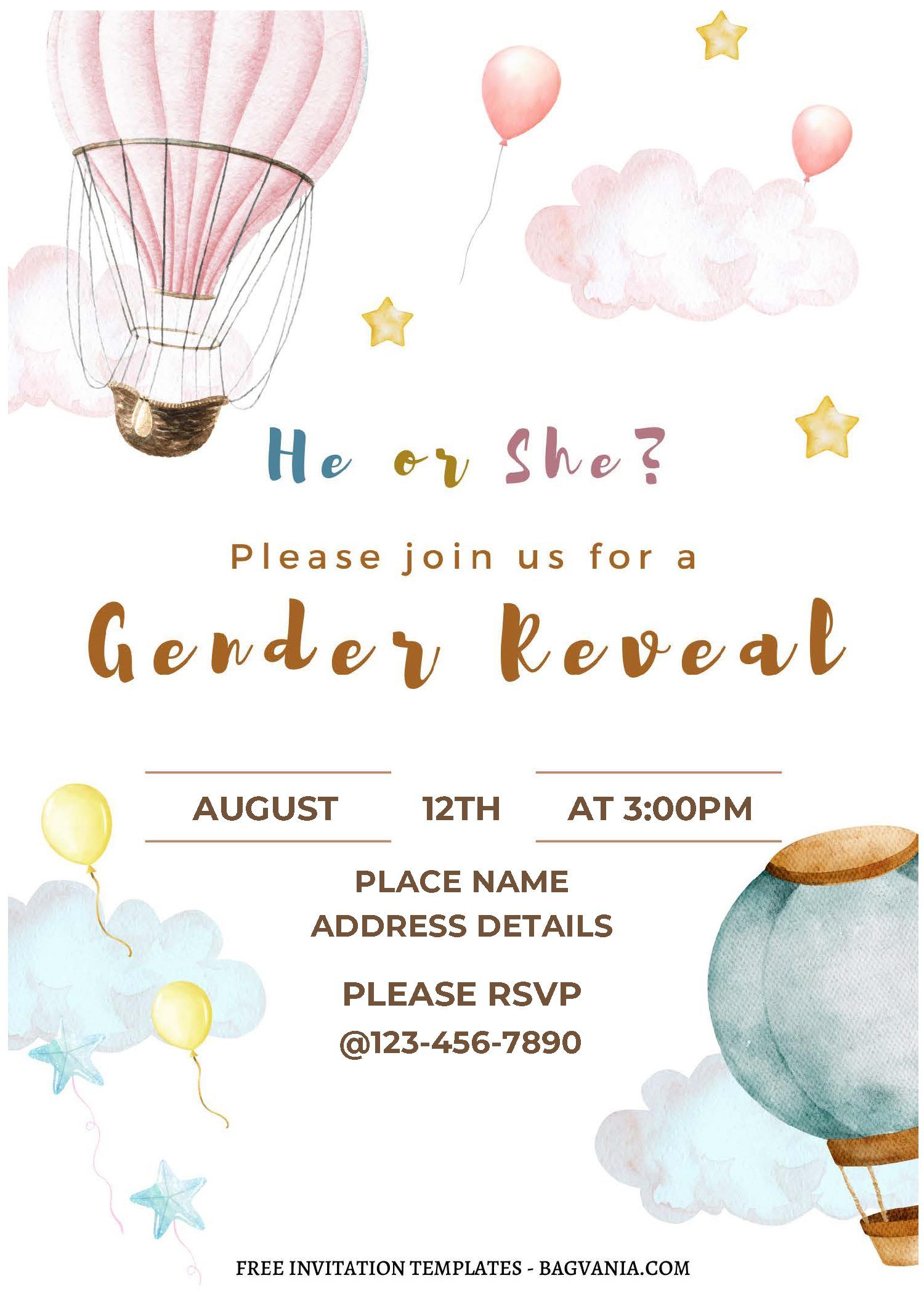 Gender Reveal Party Invitation Template Gender Reveal Party Invitation Template