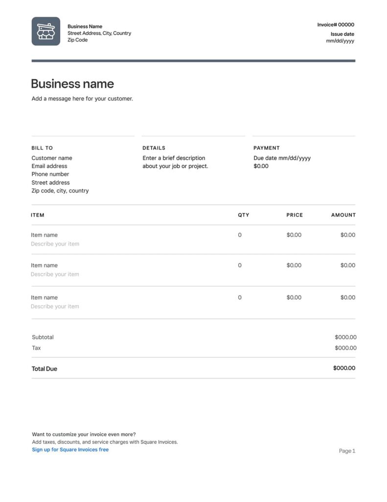 Sample Check With Invoice Printable Generic Invoice Template (Excel)