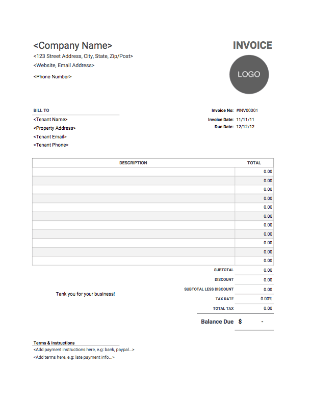 Generic Invoice Template