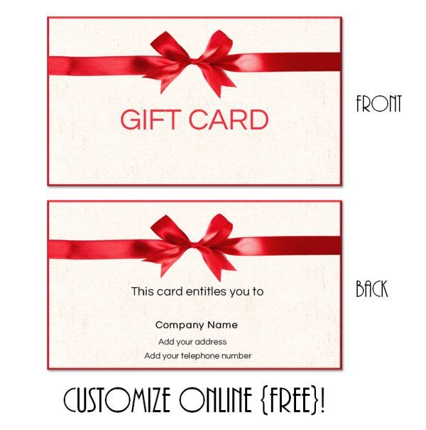 Gift Card Template Gift Card Template