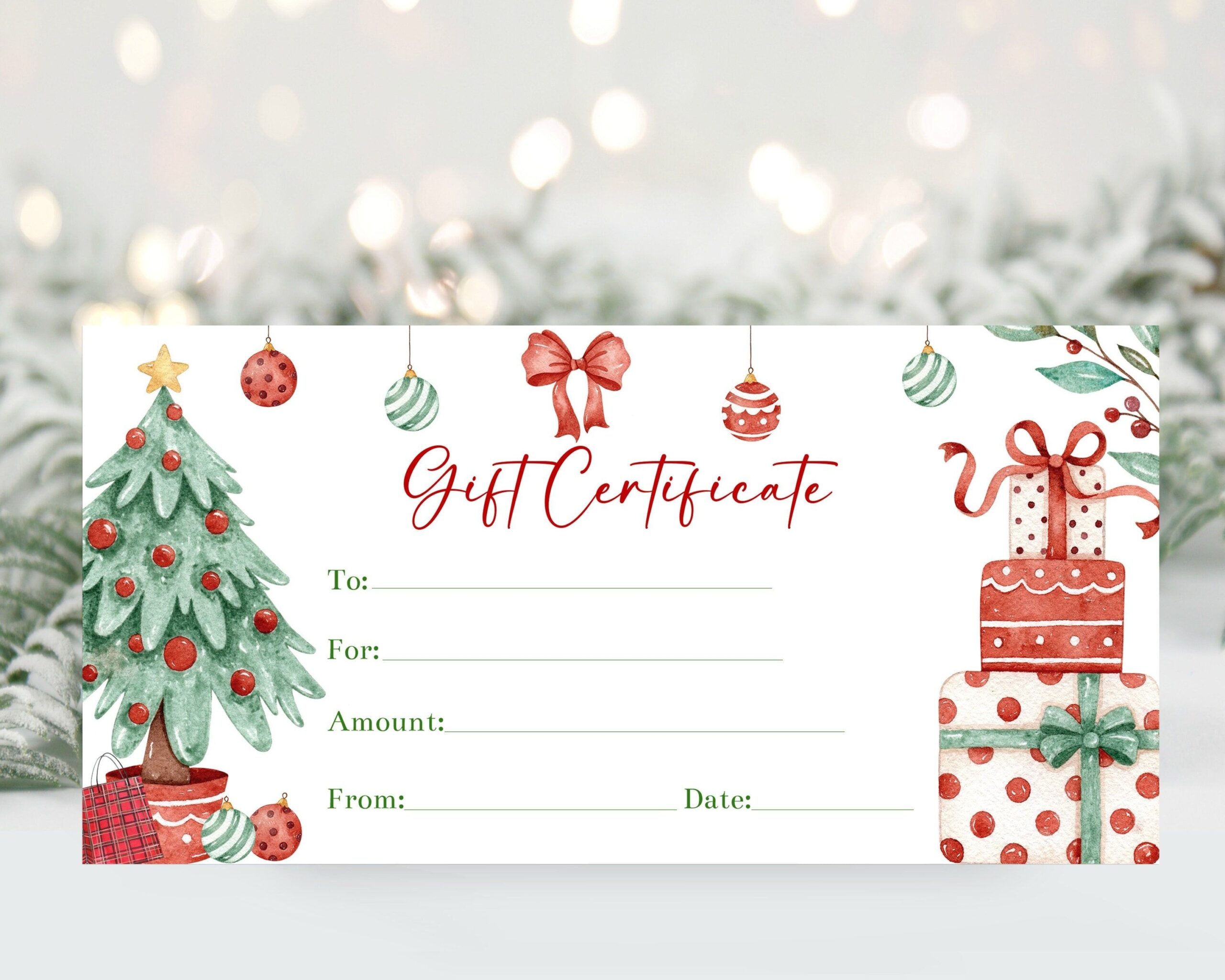 Gift Certificate Template
