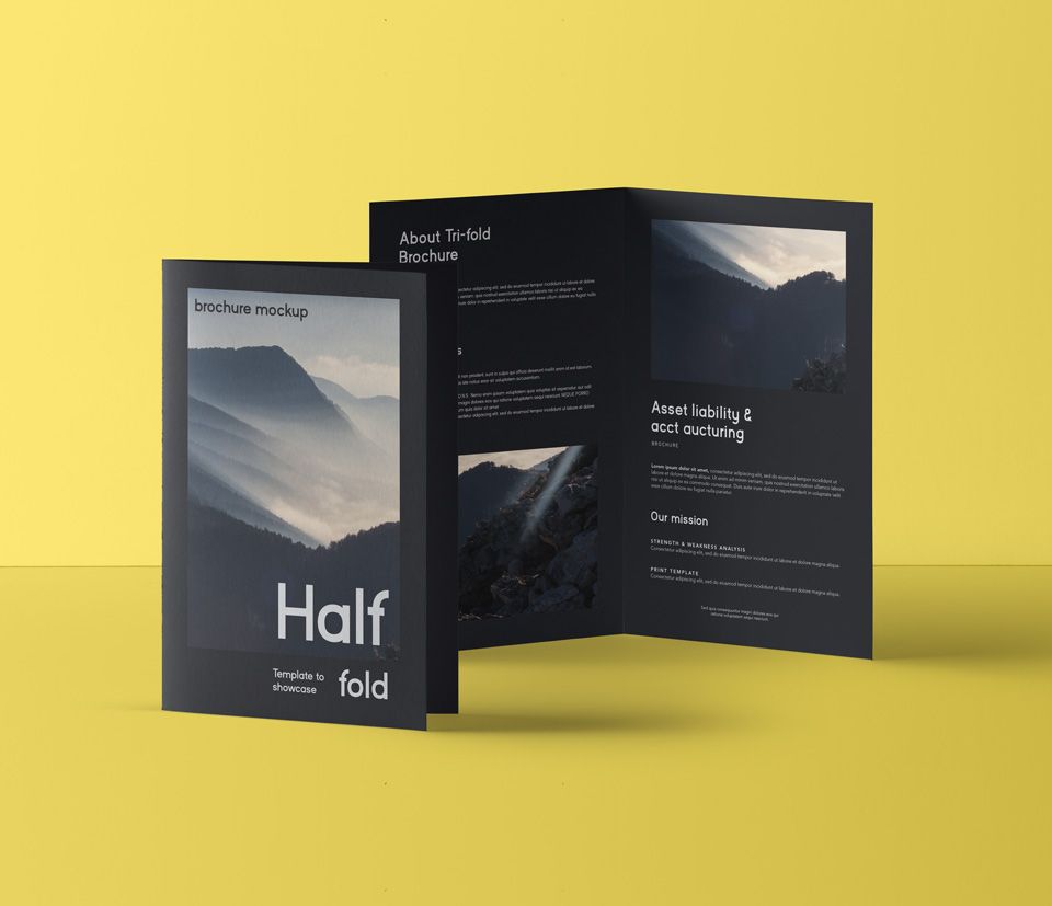 Half Fold Brochure Template