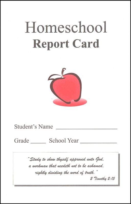 Homeschool Report Card Template