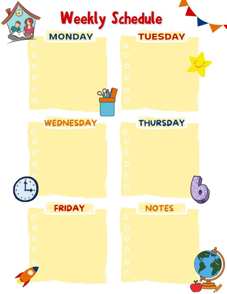 Homeschooling Schedule Template