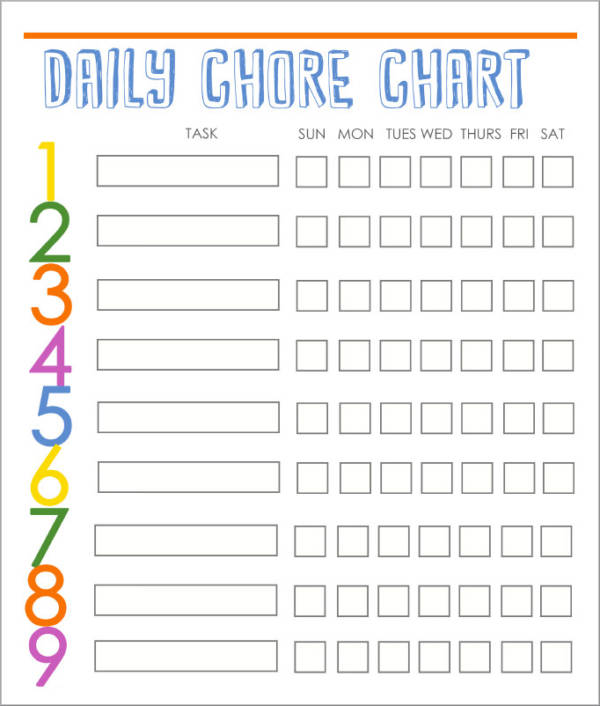 Kids Schedule Template
