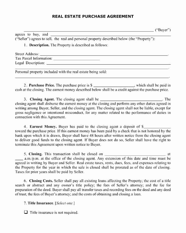 Land Purchase Agreement Template Sample Land Purchase Agreement Template Sample