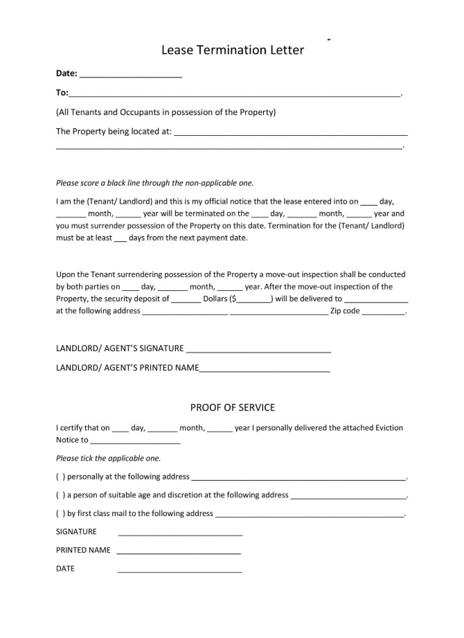 Lease Agreement Termination Letter Sample Lease Agreement Termination Letter Sample